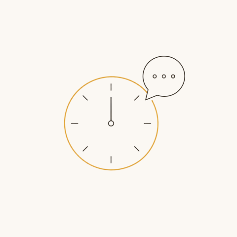 Reloj indicando disponibilidad 24/7